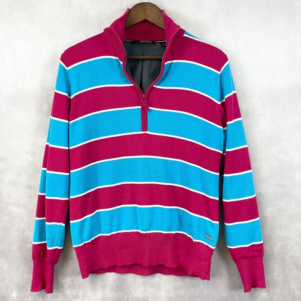 Abacus Womens Quarter Zip Sweater Large Golf‎ Active Preppy Minimalist Sporty